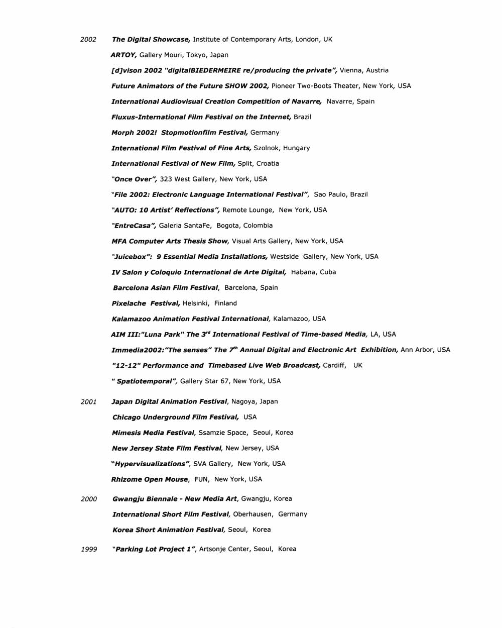 Eunjung Hwang's Resume, pg 2
